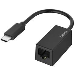 Foto van Hama netwerk-adapter, usb-c-stekker - lan/ethernet-aansluiting, gigabit-ethernet wifi adapter zwart