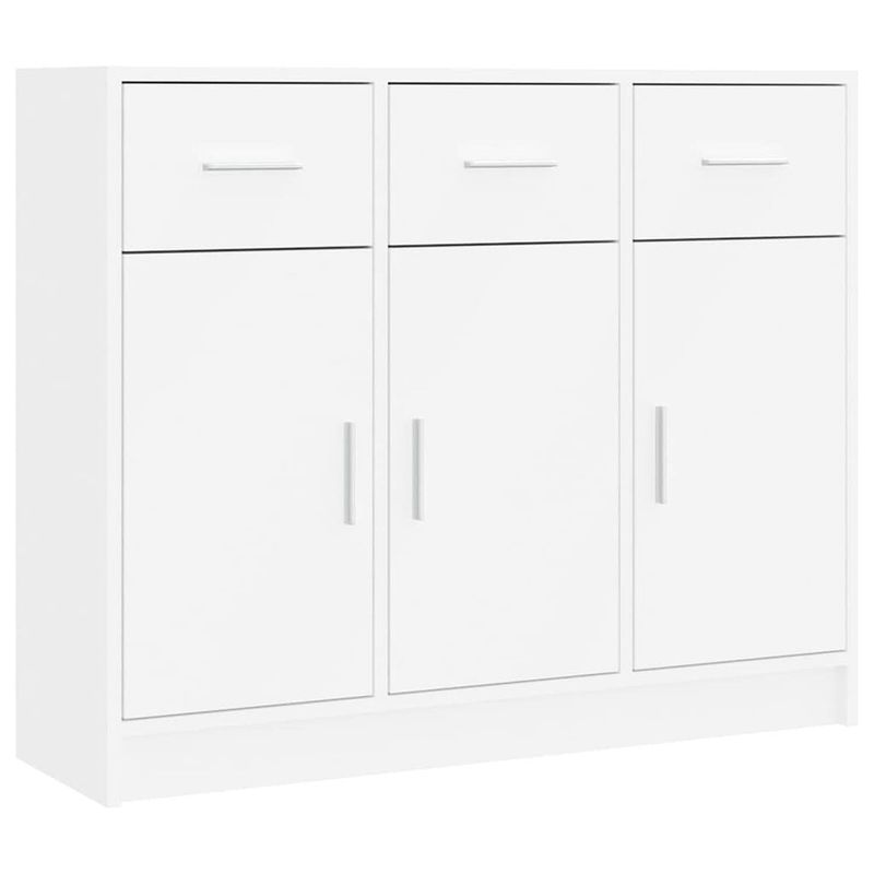 Foto van Vidaxl dressoir 91x28x75 cm bewerkt hout wit