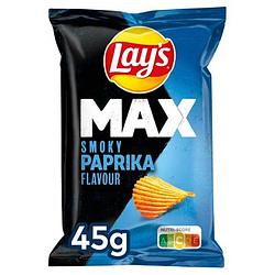 Foto van Lay'ss max smoky paprika ribbel chips 45gr bij jumbo