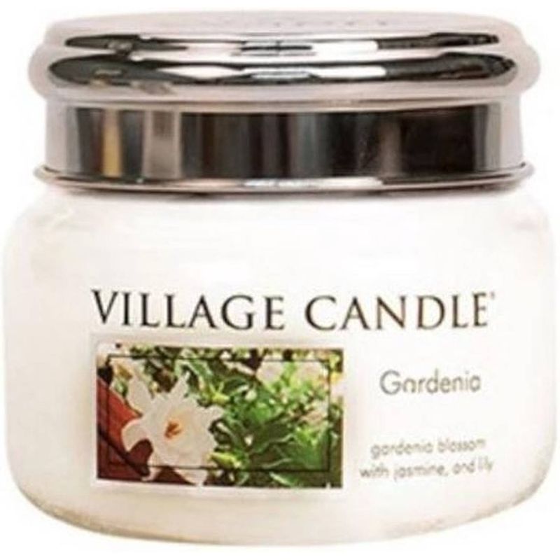 Foto van Village candle geurkaars gardenia 8 x 9,5 cm wax/glas wit