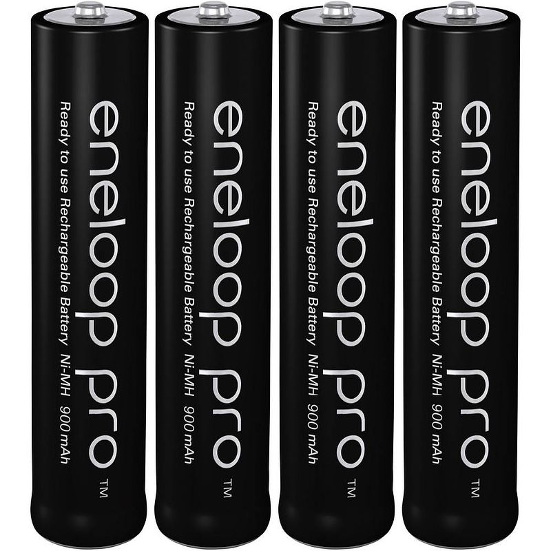 Foto van Panasonic eneloop pro hr03 oplaadbare aaa batterij (potlood) nimh 900 mah 1.2 v 4 stuk(s)