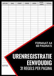 Foto van Uren registratie eenvoudig - urenregistratie boekje voor personeel, medewerkers, werknemers, zzp-ers, freelancers - urenregistratie boekjes -