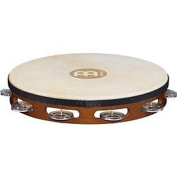 Foto van Meinl tah1a-ab traditional goat-skin wood tambourine aluminium