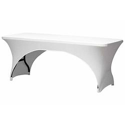 Foto van Perel tafelhoes voor rechthoekige tafel gebogen wit fp400