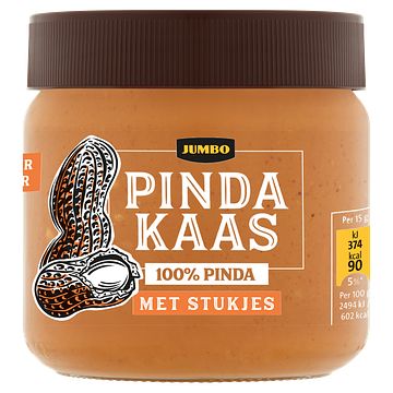 Foto van Jumbo pindakaas met stukjes 100% pinda 350g