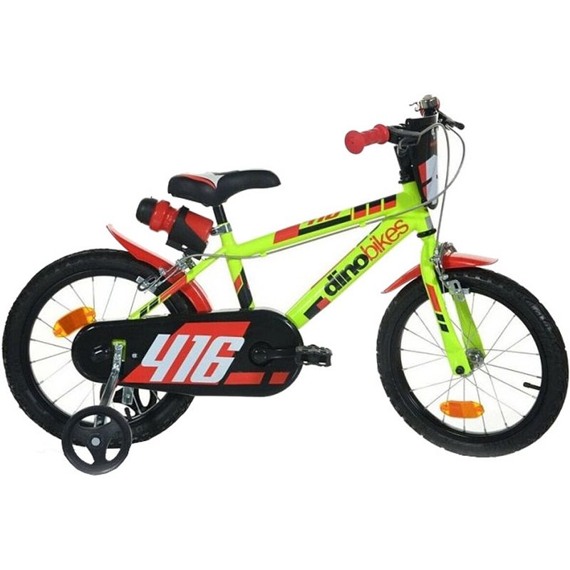 Foto van Dino jongensfiets sfera 16 inch 27 cm jongens knijprem lichtgroen