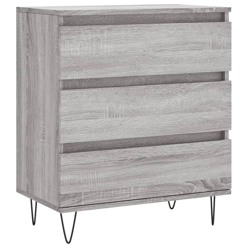 Foto van Vidaxl dressoir 60x30x75 cm bewerkt hout grijs sonoma eikenkleurig