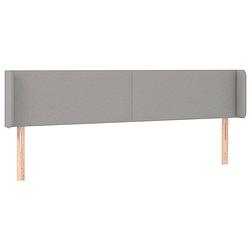 Foto van The living store hoofdbord bed - lichtgrijs - 183x16x78/88 cm - duurzaam stof - verstelbare hoogte