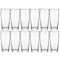 Foto van Set van 12x stuks fluitjes bierglazen 328 ml van glas - bierglazen