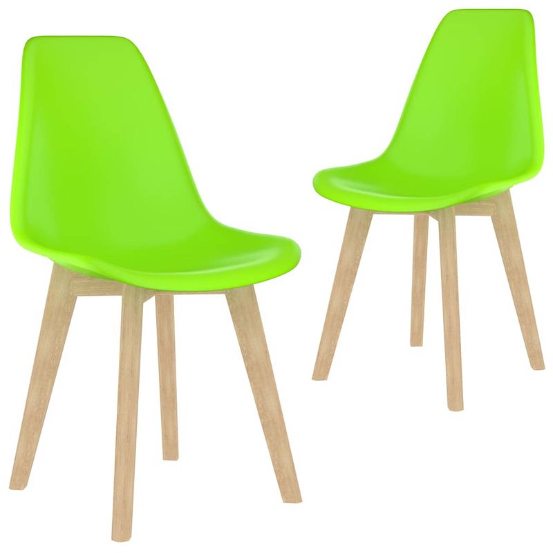 Foto van Vidaxl eetkamerstoelen 2 st kunststof groen