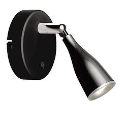 Foto van V-tac vt-805 wandspot met schakelaar - zwart - 4.5w - 3000k -