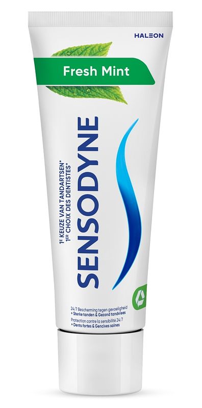 Foto van Sensodyne fresh mint tandpasta