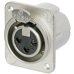 Foto van Neutrik nc3fd-lx-m3 xlr-connector flensbus, contacten recht aantal polen: 3 zilver 1 stuk(s)