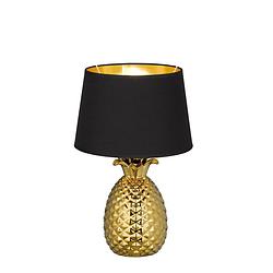 Foto van Moderne tafellamp pineapple - kunststof - goud
