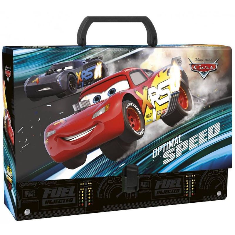 Foto van Disney opbergkoffer cars junior 33 x 24 cm karton zwart/rood