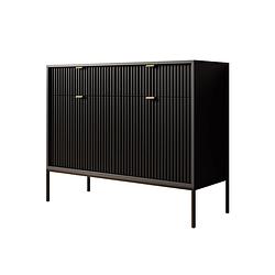 Foto van Meubella dressoir navil - zwart - 104 cm