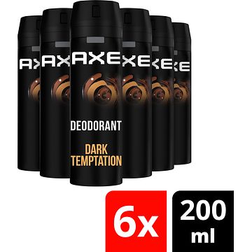 Foto van Axe deodorant bodyspray dark temptation 6 x 200ml bij jumbo