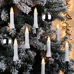Foto van Hi kerstverlichting - 30 led kaarsen op clip - 1310 cm - warm wit - kerstverlichting kerstboom