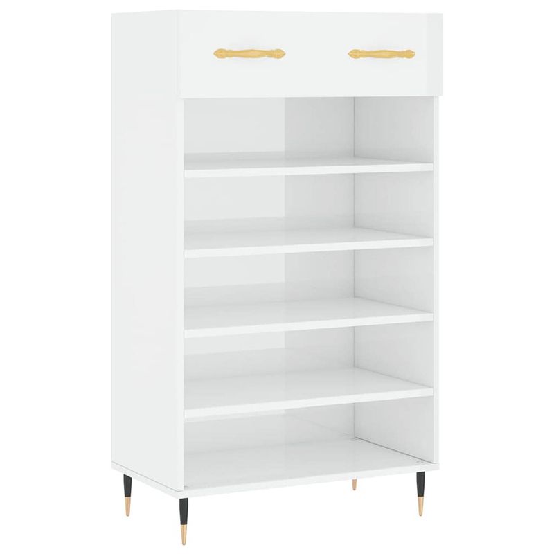 Foto van The living store schoenenkast - elegant - 60 x 35 x 105 cm - hoge kwaliteit - opbergruimte