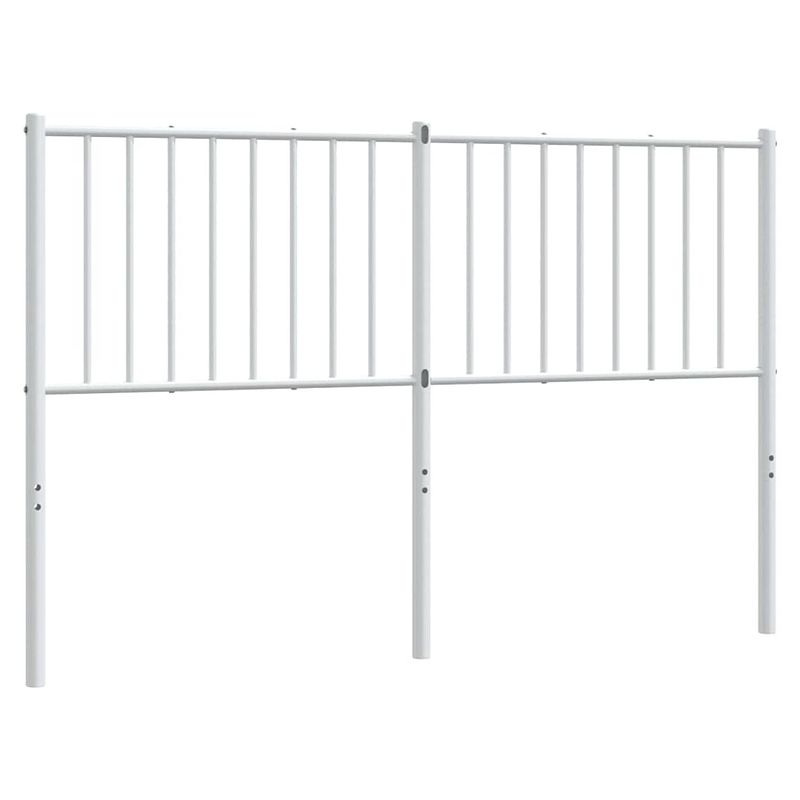 Foto van The living store hoofdbord - classic - metalen constructie - 146 x 3 x 90 cm - wit