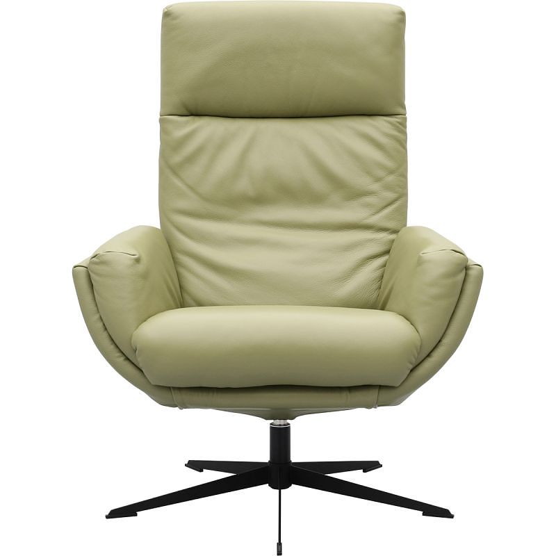 Foto van Fauteuil thomas base a - semi olive split - orion base black