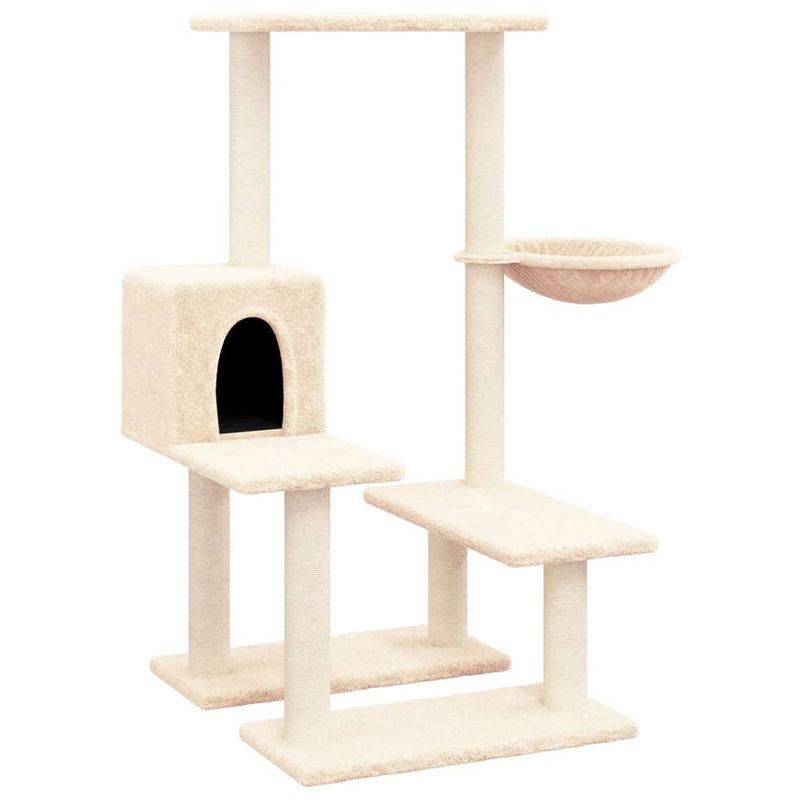 Foto van The living store kattenmeubel - alles-in-één - 47.5 x 60 x 94.5 cm - sisal krabpalen