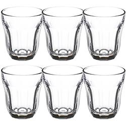 Foto van Set van 6x stuks water/sap glazen enzeau 210 ml van glas - drinkglazen