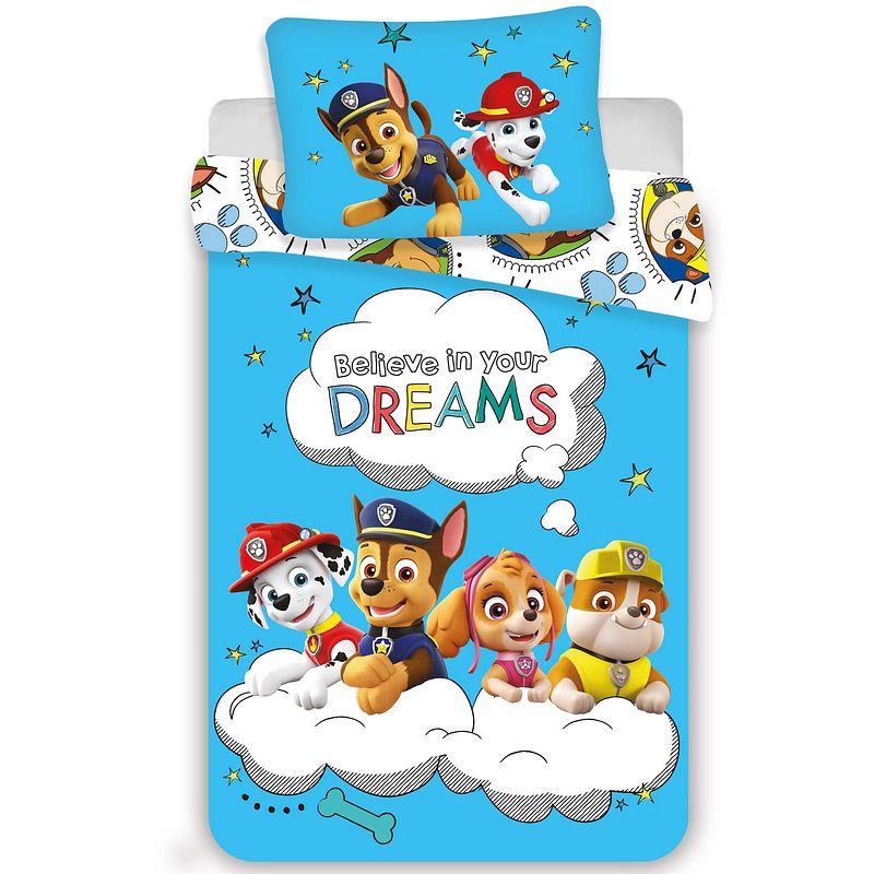 Foto van Paw patrol baby dekbedovertrek dreams - 100 x 135 cm - katoen