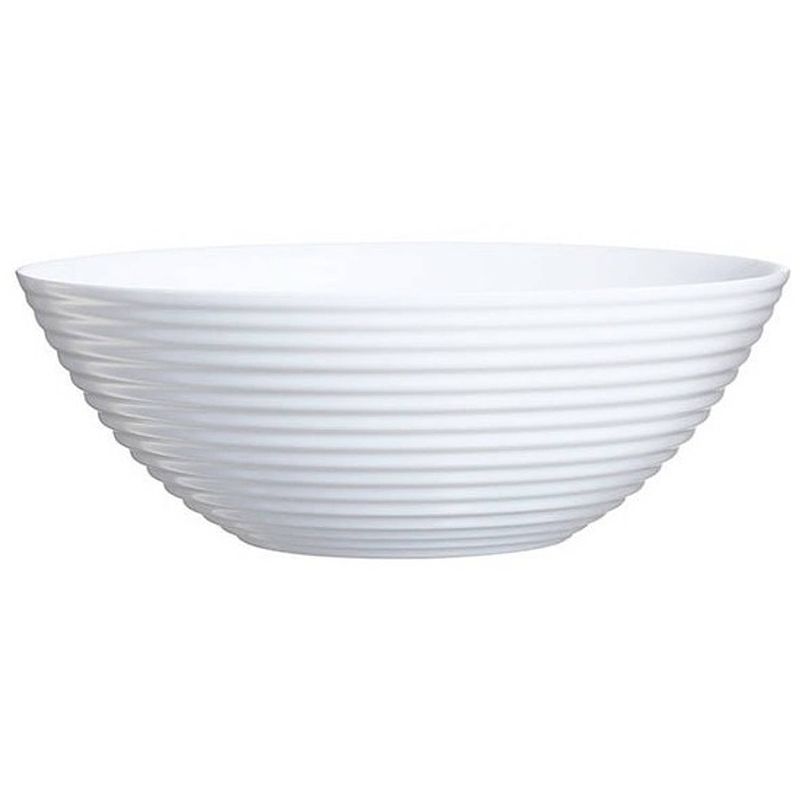 Foto van Salade schaal/slakom van wit glas 27 cm - saladeschalen