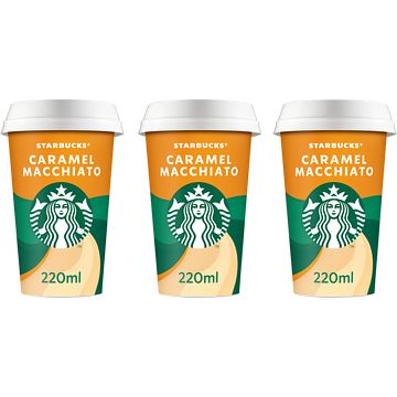 Foto van Starbucks chilled coffee caramel macchiato ijskoffie 3 x 220ml bij jumbo