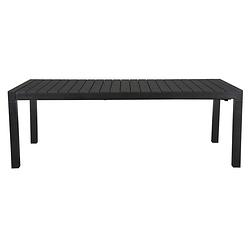 Foto van Efour tuintafel, incl. 1 inlegplaat l 205/275 cm zwart/zwart.