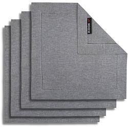 Foto van Kook servetten gemeleerd grijs - 4 stuks