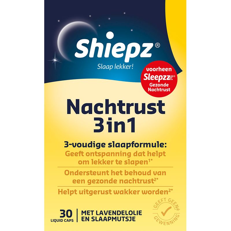 Foto van Shiepz nachtrust 3 in1 liquid caps, 30 stuks bij jumbo