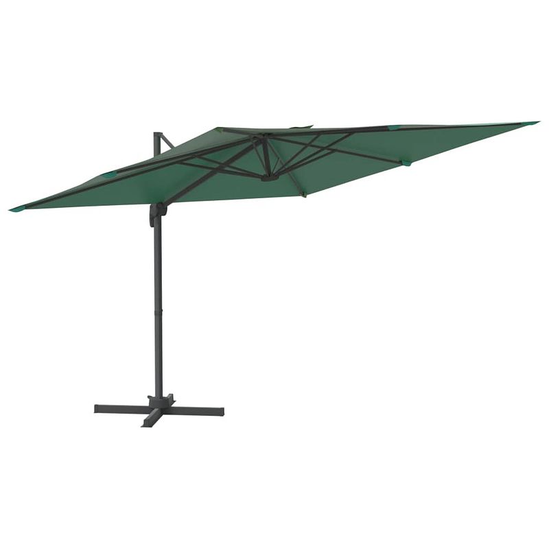 Foto van Vidaxl zweefparasol met aluminium paal 300x300 cm groen