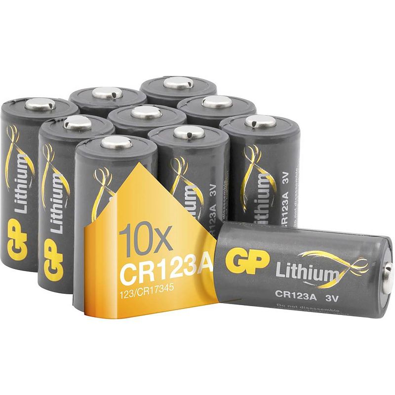 Foto van Gp batteries gpcr123a cr123a fotobatterij lithium 1400 mah 3 v 10 stuk(s)