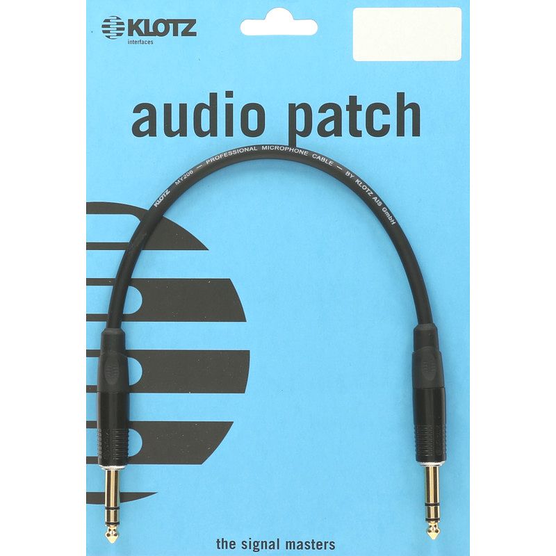 Foto van Klotz b-3 b3pp1k0060 audiokabel 6.3mm jack 3p verguld 0.6m