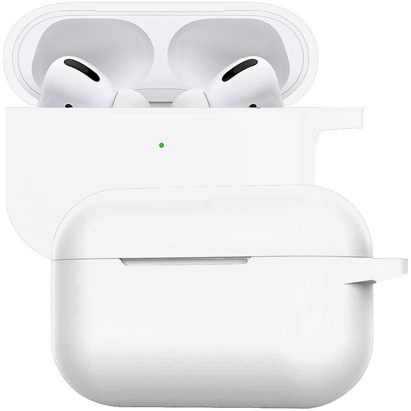 Foto van Basey siliconen hoesje geschikt voor airpods pro 2 case hoes - geschikt voor airpods pro 2 hoesje cover - wit