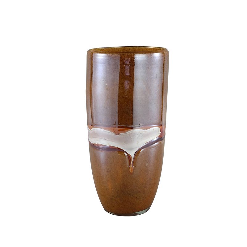 Foto van Ptmd patty brown glass vase round s