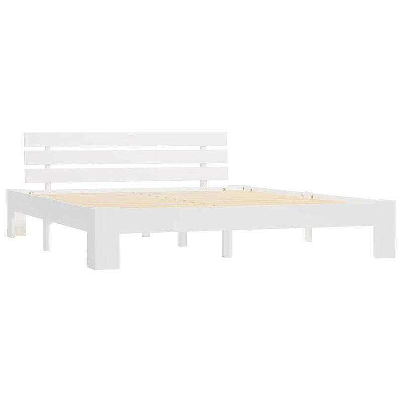 Foto van The living store bedframe massief grenen - 180x200 cm - wit