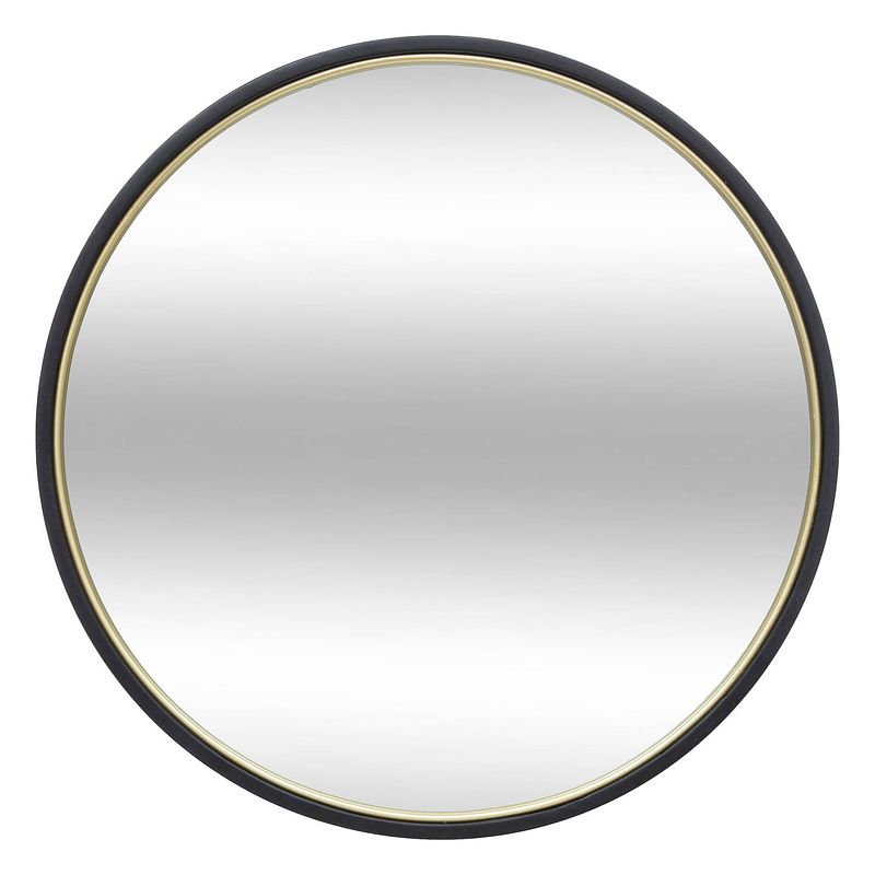 Foto van Casa di elturo metalen spiegel eye - zwart/goud - ø50 cm