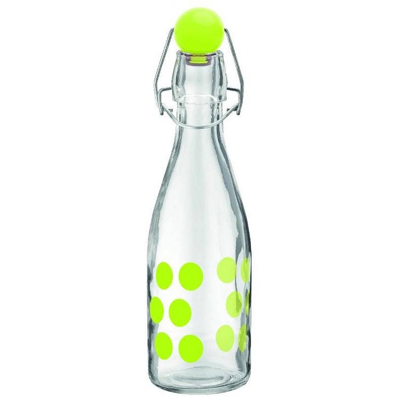 Foto van Zak!designs waterfles dot dot 250 ml 21 cm glas groen