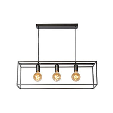 Foto van Lucide hanglamp arthur - grijs - 70x25 cm - leen bakker