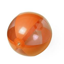 Foto van Opblaasbare strandbal plastic oranje 28 cm - strandballen