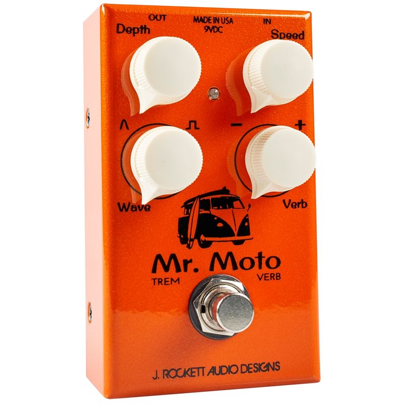 Foto van J. rockett mr. moto tremolo en spring reverb effectpedaal