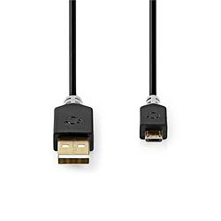 Foto van Nedis usb-kabel - antraciet - 2.00 m