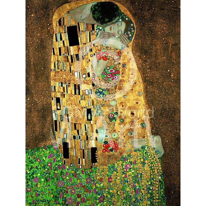 Foto van Gustav klimt - der kuss kunstdruk 60x80cm