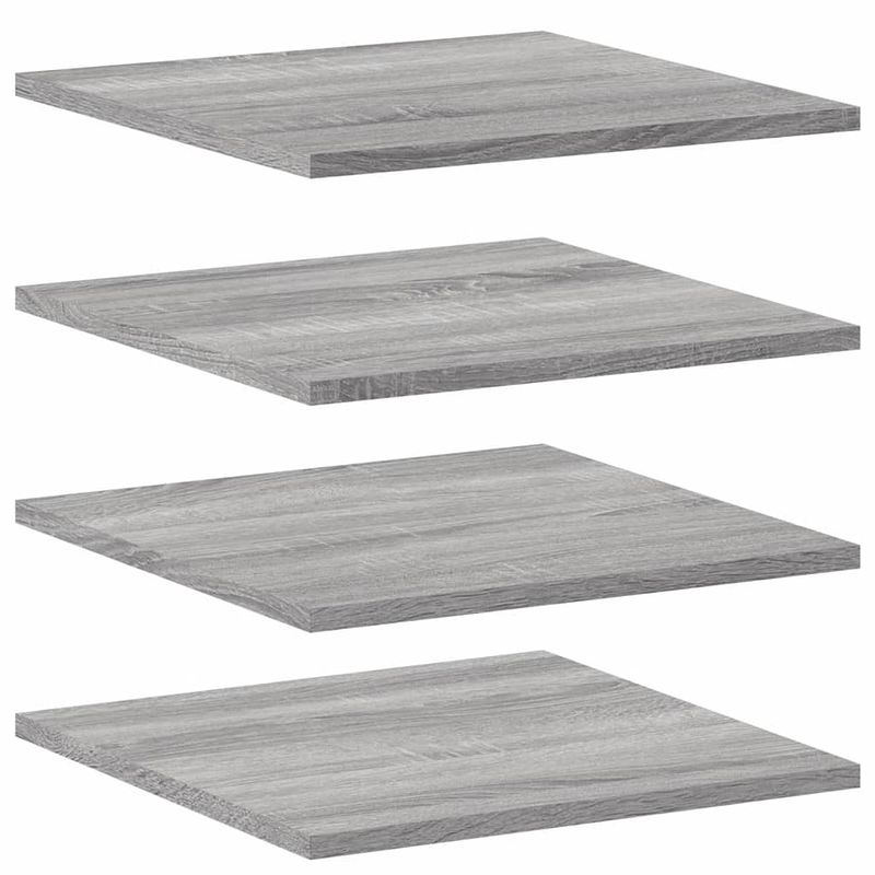 Foto van Vidaxl wandschappen 4 st 40x40x1,5 cm bewerkt hout grijs sonoma eiken