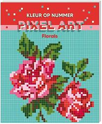 Foto van Kleuren op nummer - pixel art - florals - paperback (9789464324044)