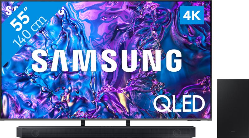 Foto van Samsung qled 4k 55q74d (2024) + soundbar