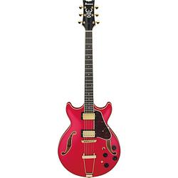 Foto van Ibanez amh90 artcore expressionist cherry red flat semi-akoestische gitaar